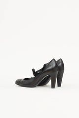 Chanel 2007 Leather CC Bow Mary Jane Pump