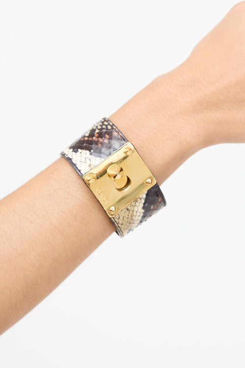 Fendi Exotic Leather Cuff