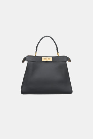 Fendi 2022 Leather Medium Peekaboo ISeeU Bag