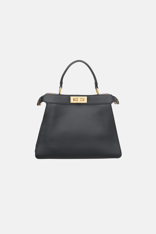 Fendi 2022 Leather Medium Peekaboo ISeeU Bag