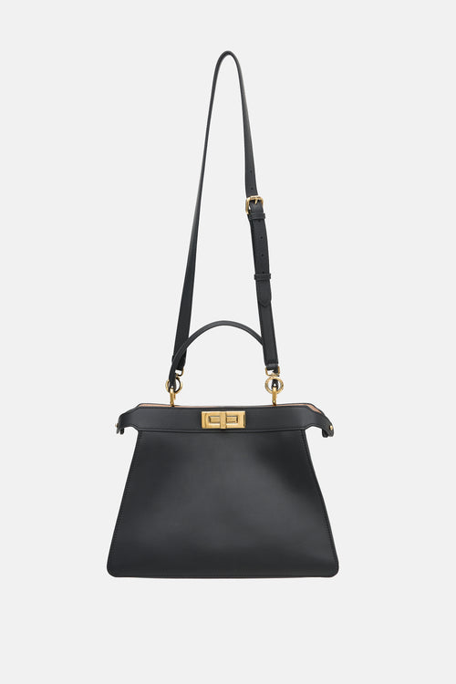 Fendi 2022 Leather Medium Peekaboo ISeeU Bag