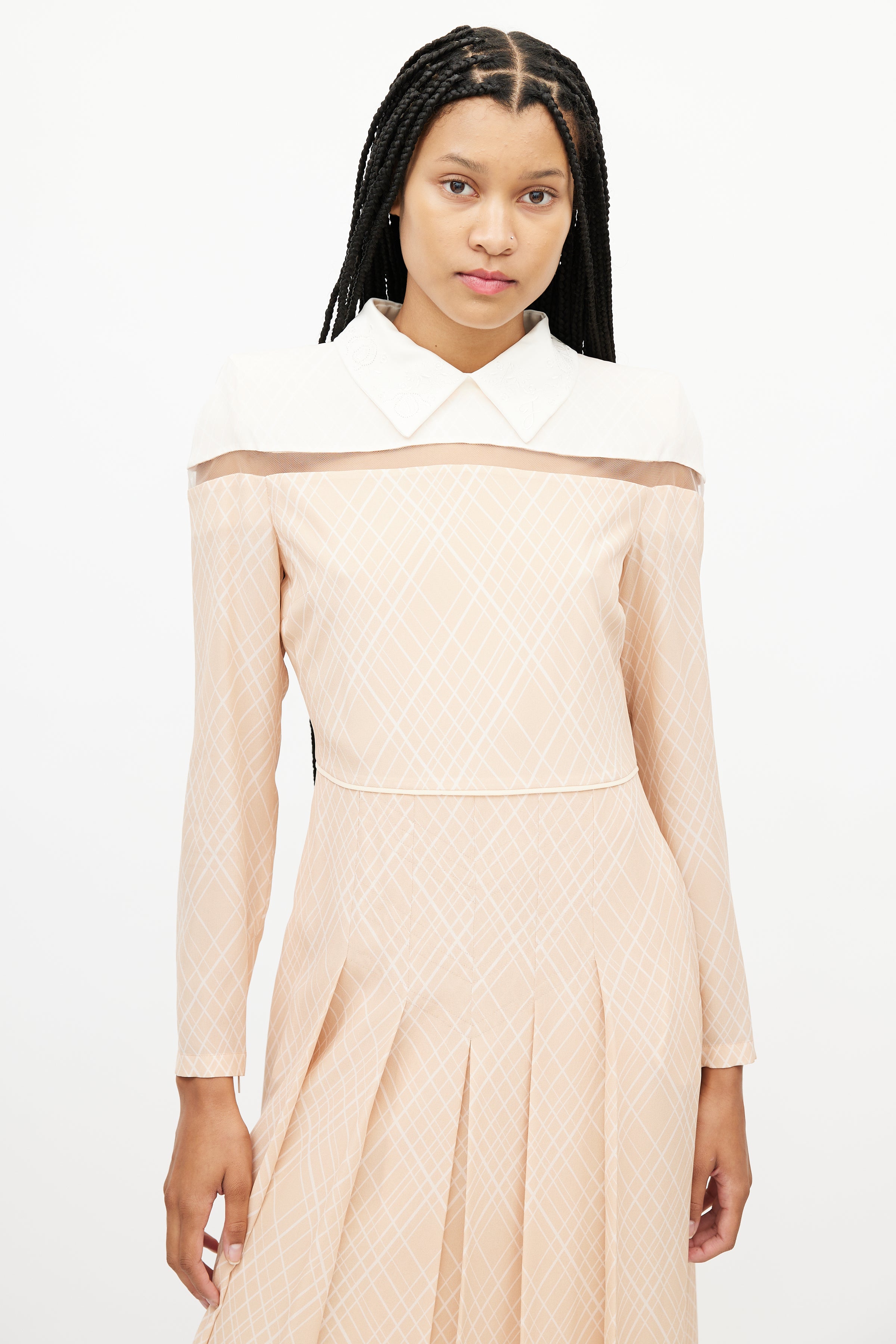 fendi beige dress Beige Dress with monogram Fendi