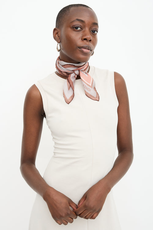 Fendi Silk Geometric Scarf