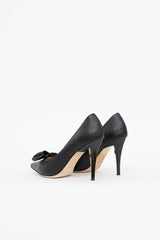 Fendi Raffia Bow Pump
