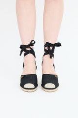 Fendi Canvas FF Espadrille Wedge Sandal