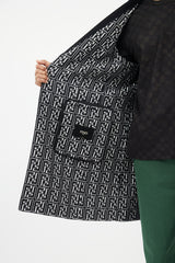 Fendi Black Fleece Wool Coat
