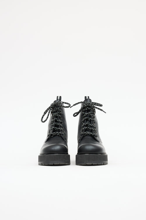 Fendi Leather Freedom Combat Boot