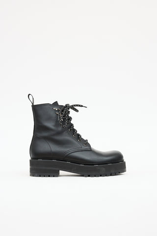 Fendi Leather Freedom Combat Boot