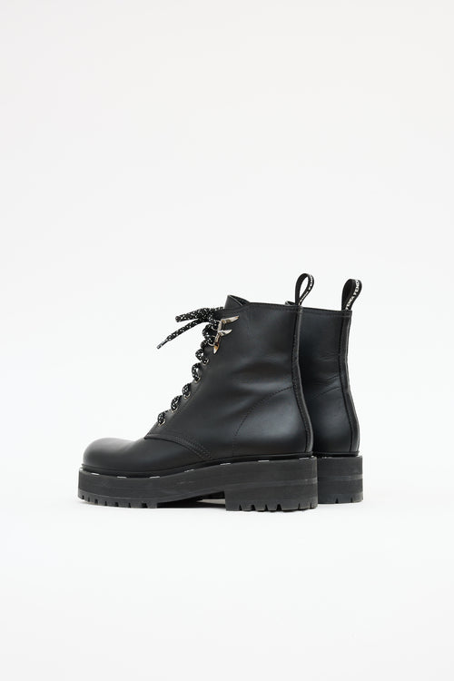 Fendi Leather Freedom Combat Boot