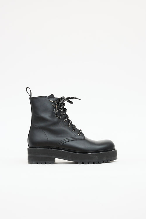 Fendi Leather Freedom Combat Boot