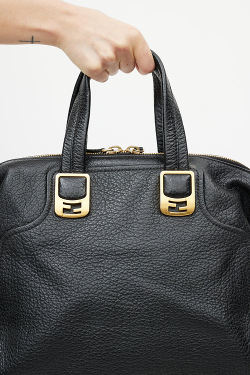 Fendi Black & Gold Chameleon Leather Bag