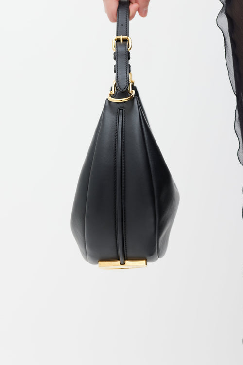 Fendi Black & Gold Fendigraphy Leather Bag