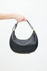 Fendi Black & Gold Fendigraphy Leather Bag