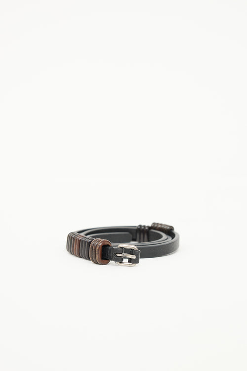 Fendi Wooden Slim Belt