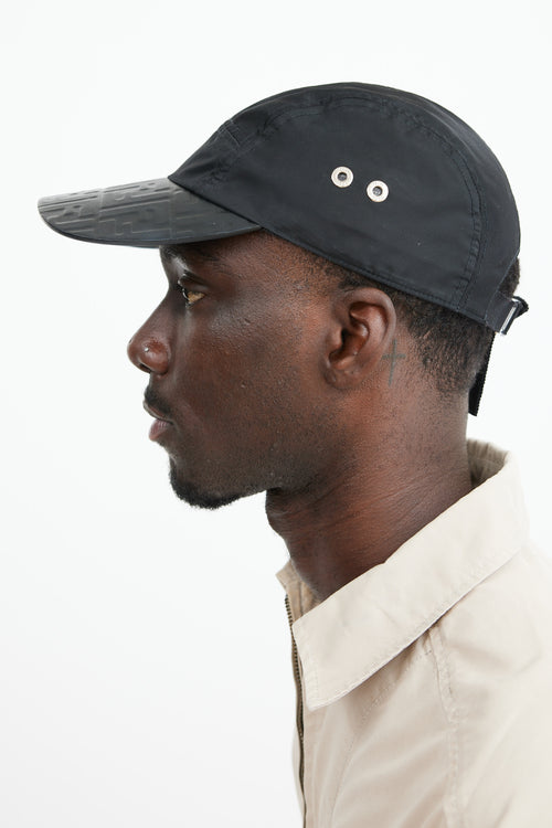 Fendi Black Nylon Monogram Hat