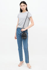 Fendi Black Leather Mon Tresor Bucket Bag