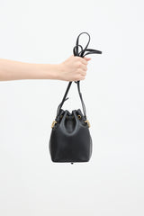 Fendi Black Leather Mon Tresor Bucket Bag