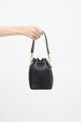 Fendi Black Leather Mon Tresor Bucket Bag