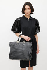 Fendi Black & Gold Twins Cabas Tote