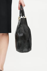 Fendi Black & Gold Twins Cabas Tote