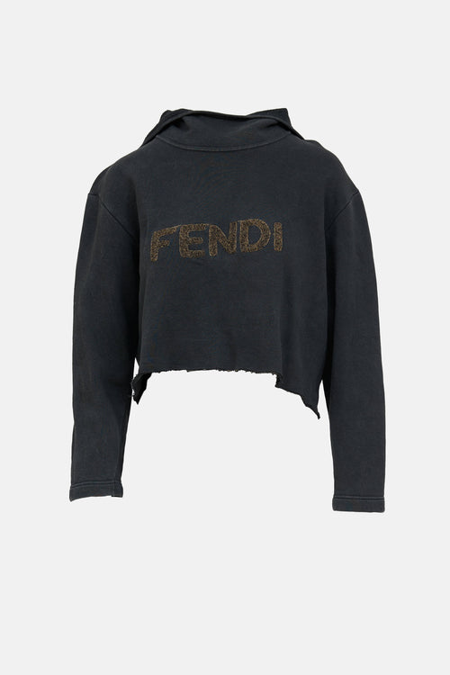 Fendi Embroidered Logo Hoodie