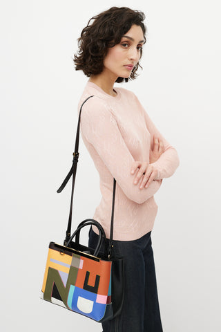 Fendi Black & Multicolour 2Jours Leather Bag