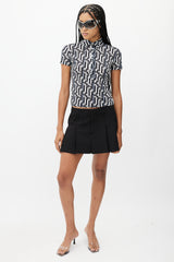 Fendi Black & Multicolour Geometric Print Shirt