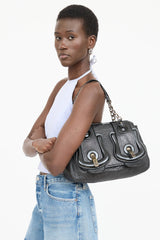 Fendi Patent Leather B Buckle Shoulder Bag