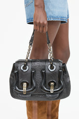 Fendi Patent Leather B Buckle Shoulder Bag