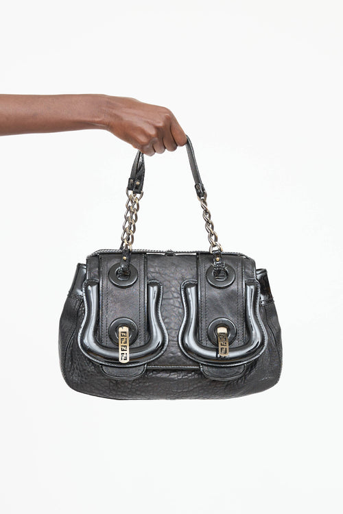 Fendi Patent Leather B Buckle Shoulder Bag