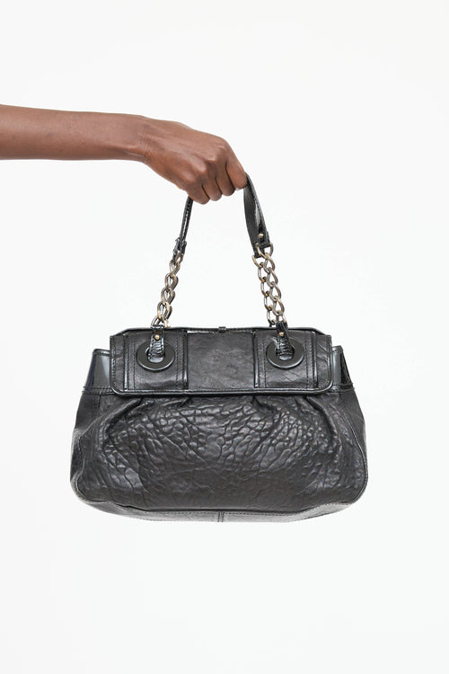 Fendi Patent Leather B Buckle Shoulder Bag