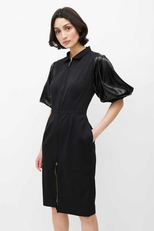 Fendi Black Puffed Sleeve Dress