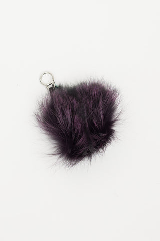Fendi Purple Fur Bug Bag Charm