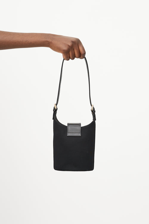 Fendi Black & Silver Mini Bucket Bag