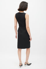 Fendi Black & White Cut Out Dress