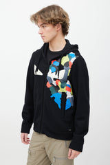 Fendi Black Zip Up Monster Hoodie