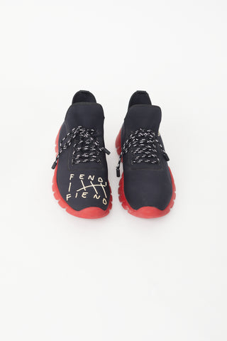 Fendi Black & Red Fendi-Fiend Roma-Amor Sneaker