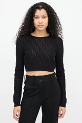 Fendi Black Jacquard Zucca Top
