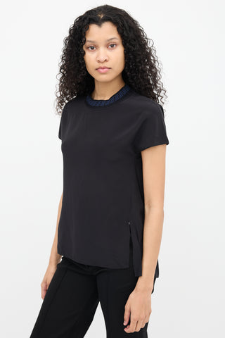 Fendi Black Silk Blouse