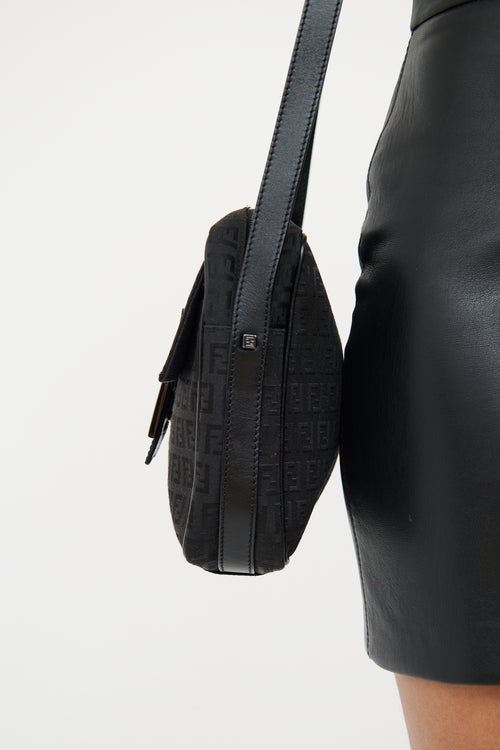 Fendi Black Zucchino Crossbody Bag