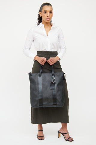 Fendi Black Zucca Long Tote Bag