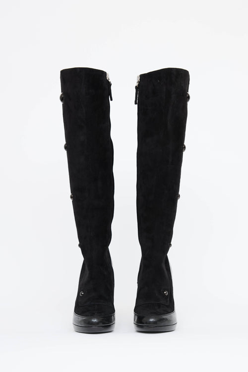 Fendi Suede & Leather Boot