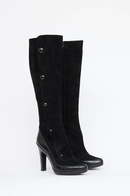 Fendi Suede & Leather Boot