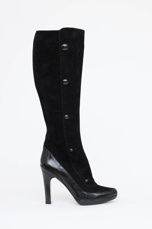 Fendi Suede & Leather Boot