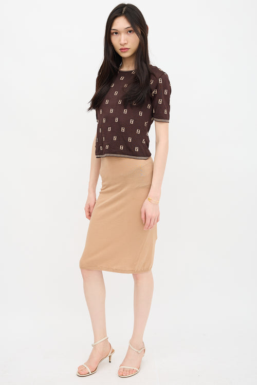 Fendi Bodycon Midi Skirt
