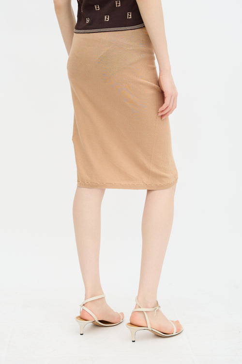 Fendi Bodycon Midi Skirt