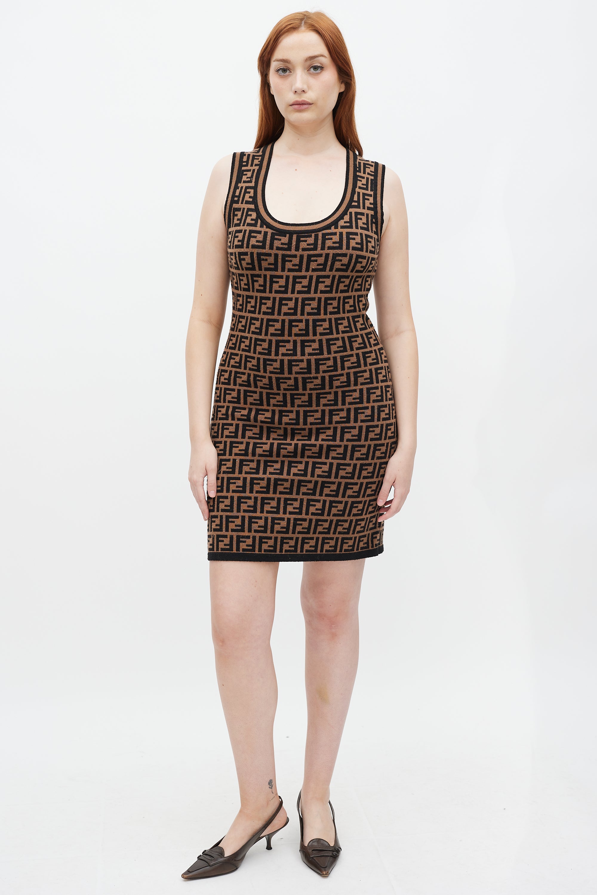 fendi knit dress FENDI Zucca Knit Dress