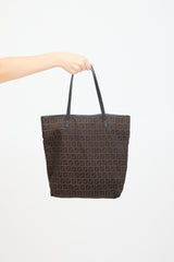 Fendi Brown & Black FF Zucca Monogram Tote Bag