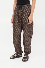 Fendi Brown & Black Forever Fendi FF Monogram Lounge Pants