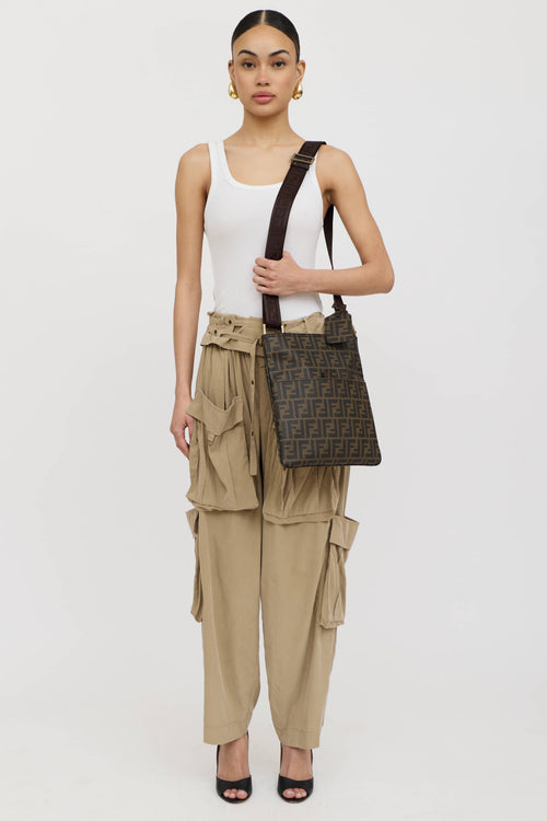 Fendi Zucca Crossbody Messenger Bag